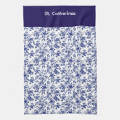 Serviette de toilette bleue personnalisée (Vertical)