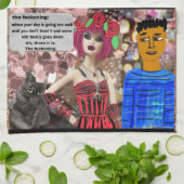 Serviette de toilette-café serviette de cuisine (Plié)