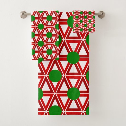 Serviette de toilette triangle de Noël (En situation)