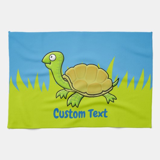 Serviette de tortue en dessin (Horizontal)