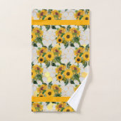 Serviette de tournesol Jaune Salle de bain (Serviette à main)