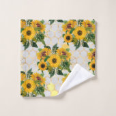 Serviette de tournesol Jaune Salle de bain (Gant de toilette)