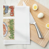 Serviette de trio de Cajun (Quart Plié)