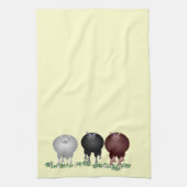 Serviette de trois moutons (Vertical)