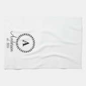 Serviette de vaisselle personnalisée avec monogram (Horizontal)