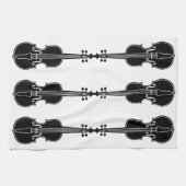 Serviette de violon noir et blanc (Horizontal)