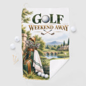 Serviette de week-end de golf vintage (En situation)