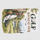 Serviette de week-end de golf vintage (Horizontal)