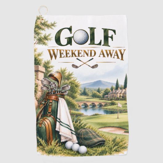 Serviette de week-end de golf vintage (Devant)
