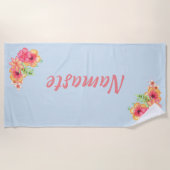 Serviette de yoga aux fleurs tropicales (Devant)