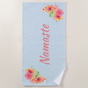 Serviette de yoga aux fleurs tropicales