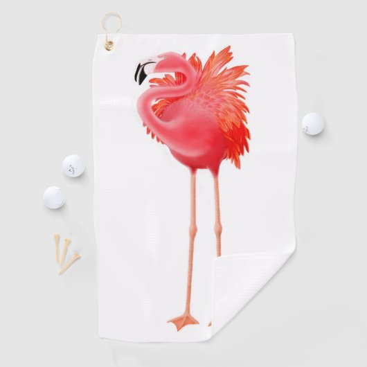 Serviette des Caraïbes rose tropicale de golf de (En situation)