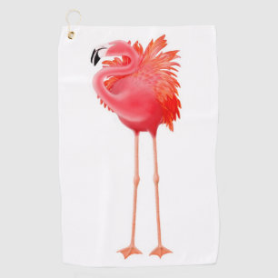 Serviette des Caraïbes rose tropicale de golf de