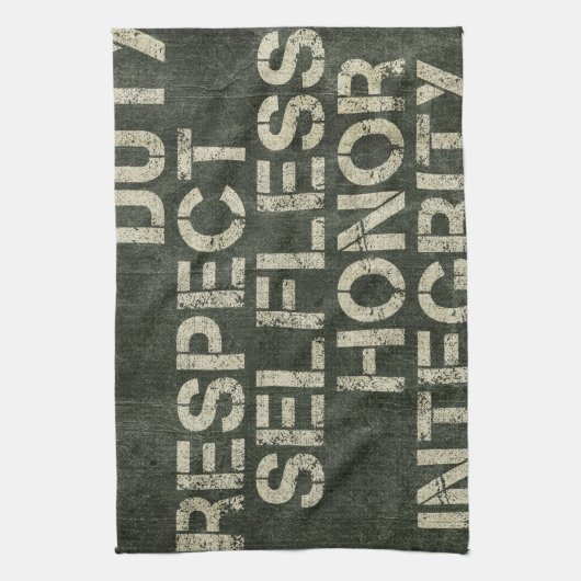 Serviette des valeurs de l'armée (Vertical)