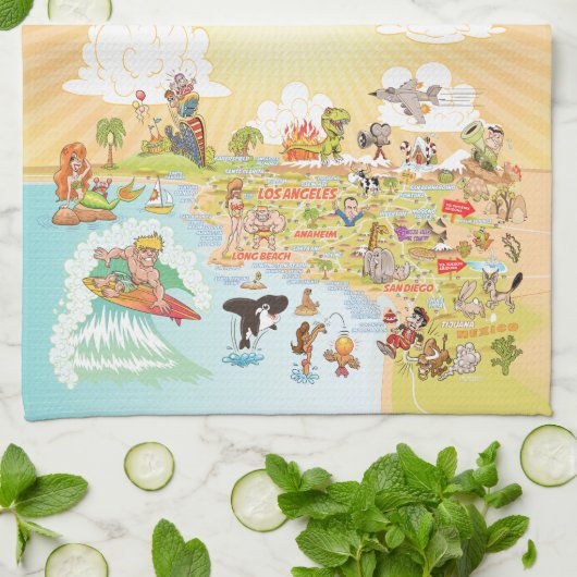 Serviette d'été éternelle de Californie (Plié)