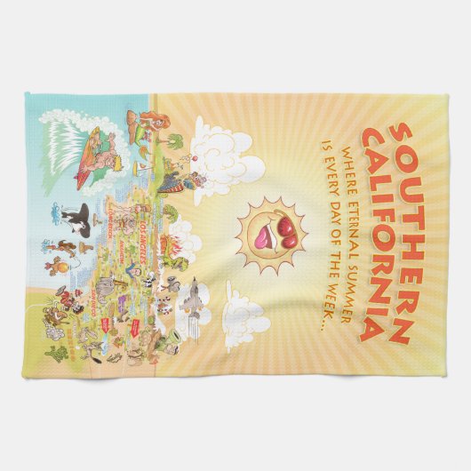 Serviette d'été éternelle de Californie (Horizontal)