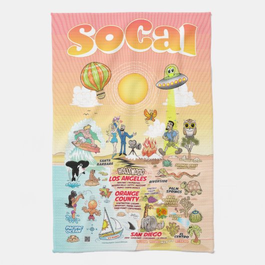 Serviette d'été éternelle de Californie (Vertical)