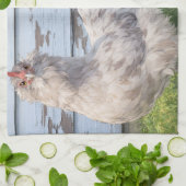 Serviette Deux Poules Fermette  (Plié)