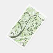 Serviette d'hôte en papier à perles vert (Coin)