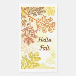 Serviette d'hôte en papier d'automne