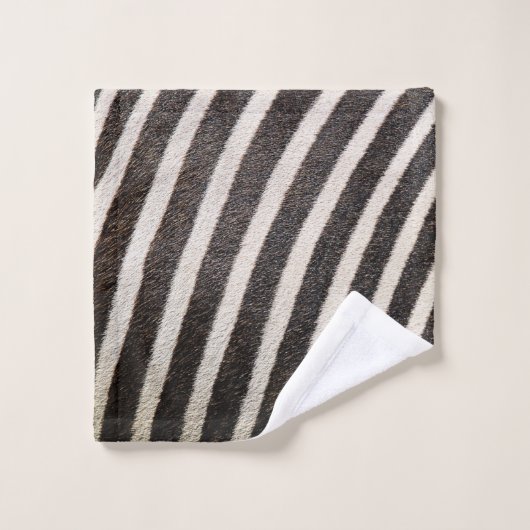 Serviette d'impression en zèbre noir et blanc (Gant de toilette)