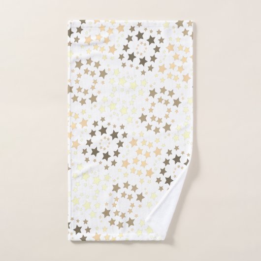 Serviette D'Impression Étoile En Blanc (Serviette à main)