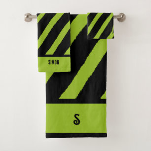 Serviette d'impression Neon Green Zebra