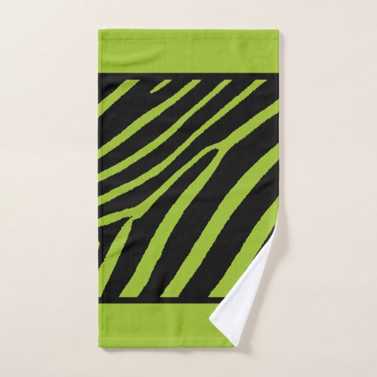 Serviette d'impression Neon Green Zebra (Serviette à main)