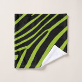 Serviette d'impression Neon Green Zebra (Gant de toilette)