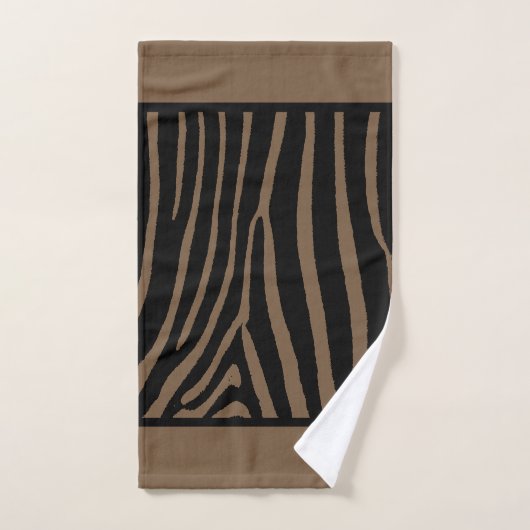 Serviette d'impression Zebra Brown (Serviette à main)