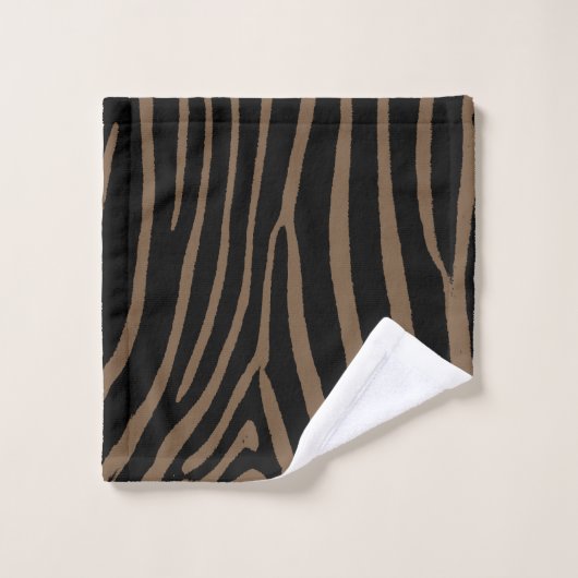 Serviette d'impression Zebra Brown (Gant de toilette)
