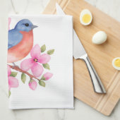 Serviette d'oiseau bleu (Quart Plié)