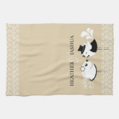 Serviette d'oiseaux de jeunes mariés de mariage (Horizontal)