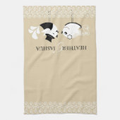 Serviette d'oiseaux de jeunes mariés de mariage (Vertical)
