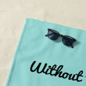 Serviette Dolphin Beach couleur turquoise (En situation)
