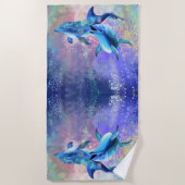 Serviette Dolphin Couple Beach (Devant)