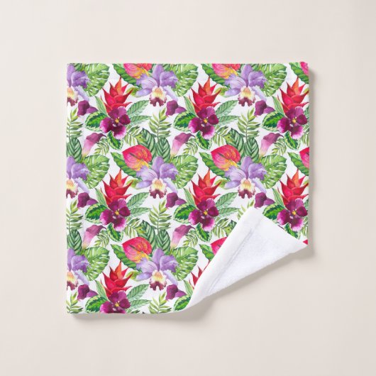 Serviette d'orchidée hawaïenne (Gant de toilette)