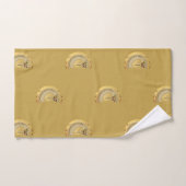 Serviette dorée ocre pour les 1ers ou 50èmes noces (Serviette à main)