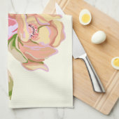 Serviette double Rose en ivoire de 16 po x 24 po (Quart Plié)