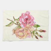 Serviette double Rose en ivoire de 16 po x 24 po (Horizontal)