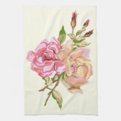 Serviette double Rose en ivoire de 16 po x 24 po (Vertical)