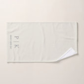 Serviette Douce Monogramme Nom Personnalisé (Serviette à main)