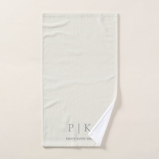Serviette Douce Monogramme Nom Personnalisé (Serviette à main)