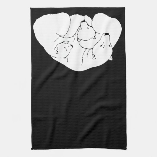 Serviette d'ours polaire Mère & Cubs Porter Servie (Vertical)