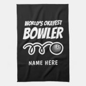 Serviette drôle de boule de bowling pour le (Vertical)