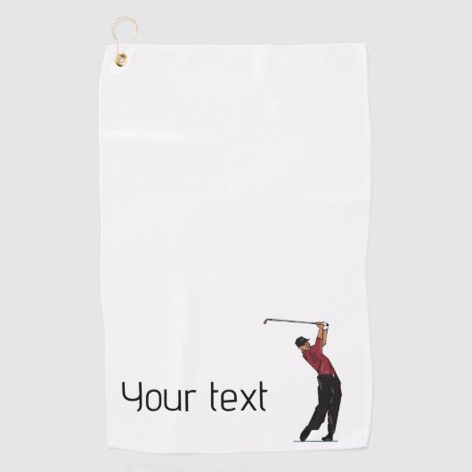 Serviette du club de golf Logo Personnalisé (Devant)