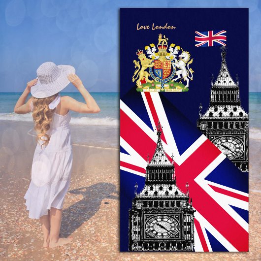 serviette du drapeau britannique, Big Ben, Grande-