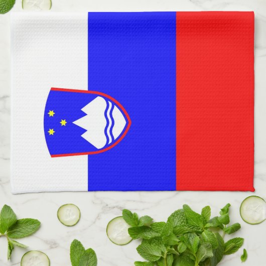 serviette du drapeau de la slovénie (Plié)