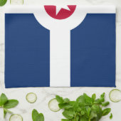 Serviette du drapeau d'Indianapolis, Indiana (Plié)