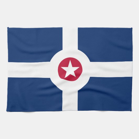 Serviette du drapeau d'Indianapolis, Indiana (Horizontal)